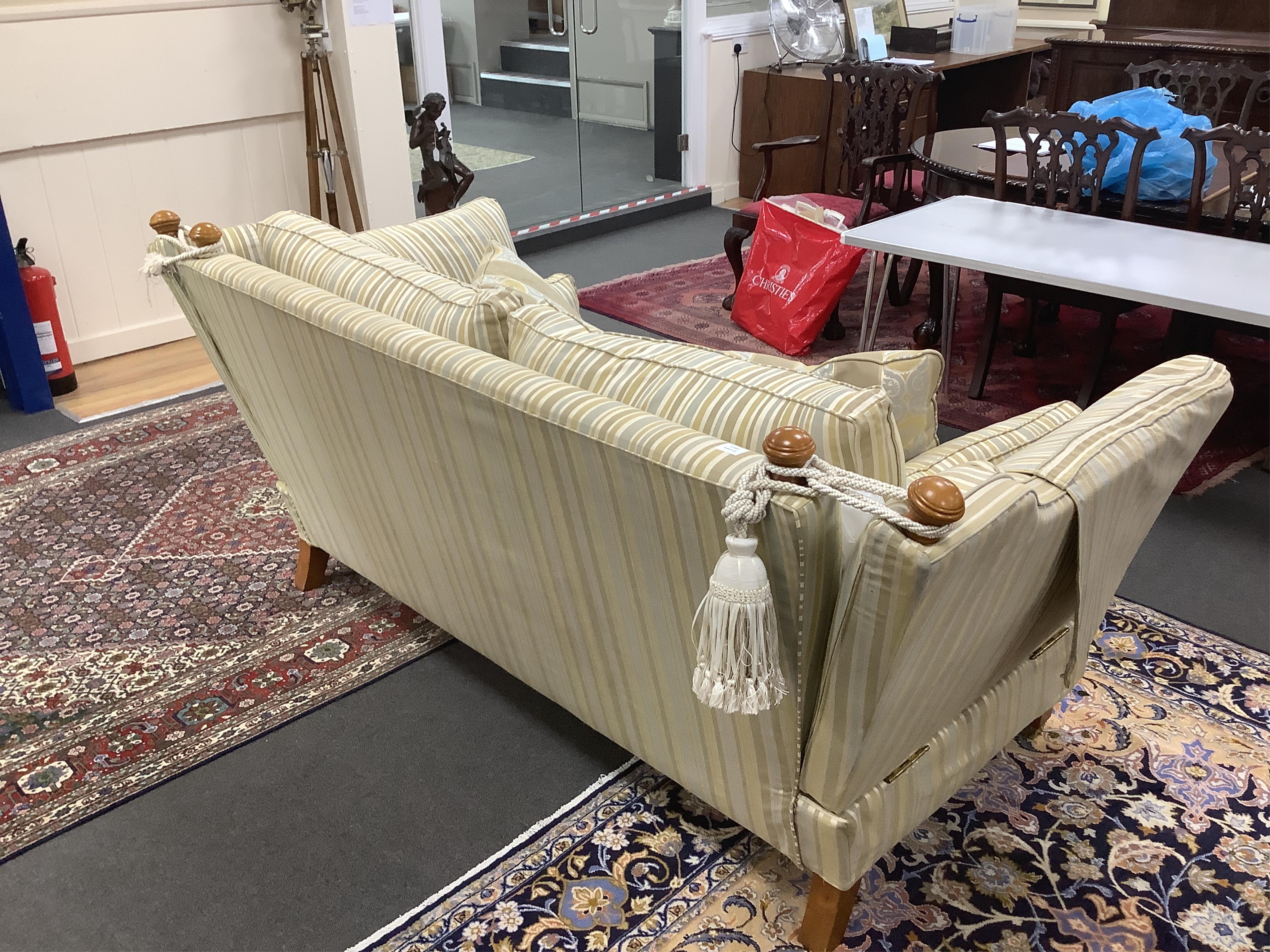 A Multi-York knole settee, width 220cm, depth 98cm, height 97cm. Condition - good